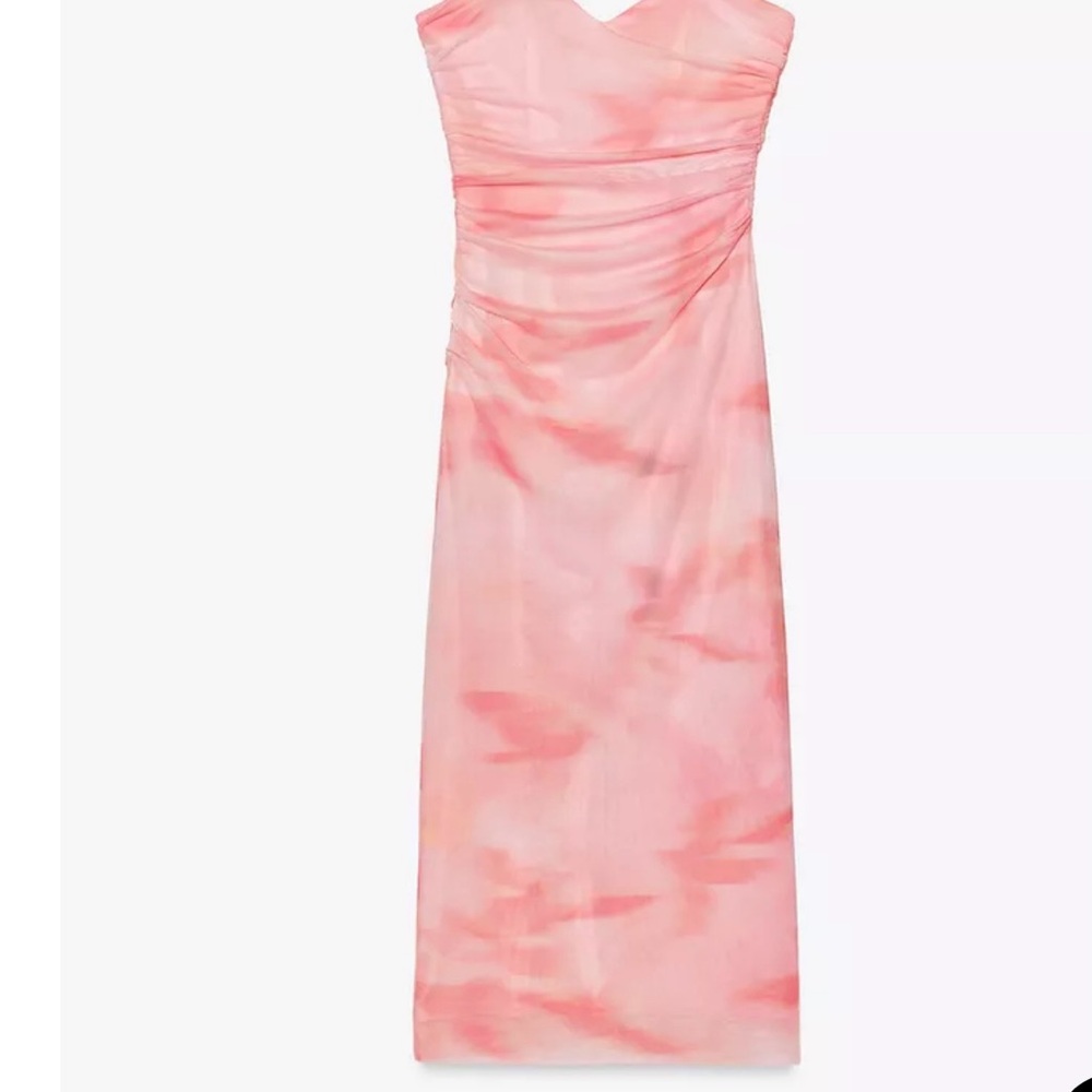 Zara Strapless Pink Ombre Evening Dress